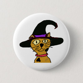 Chapa Redonda De 5 Cm Witch Kitty
