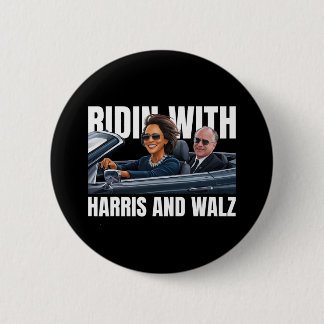Chapa Redonda De 5 Cm With Harris And WAlzheimer President Kamala Harris