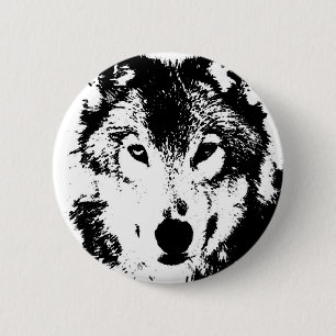 Chapa Redonda De 5 Cm Wolf