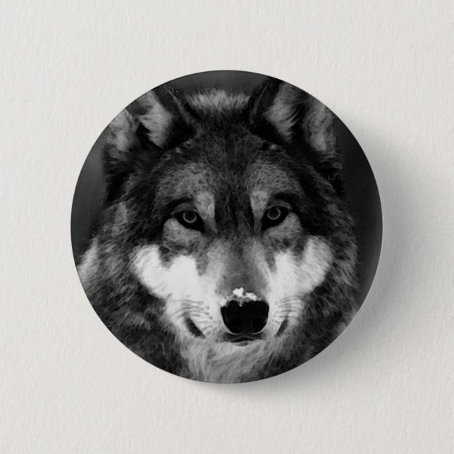 Chapa Redonda De 5 Cm Wolf (Anverso)
