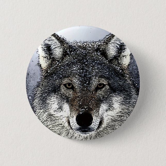Chapa Redonda De 5 Cm Wolf Eyes (Anverso)