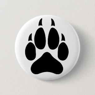 Chapa Redonda De 5 Cm Wolf Paw