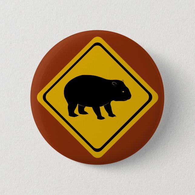Chapa Redonda De 5 Cm Wombat (Anverso)