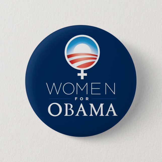 Chapa Redonda De 5 Cm Women_for_Obama_Button (Anverso)
