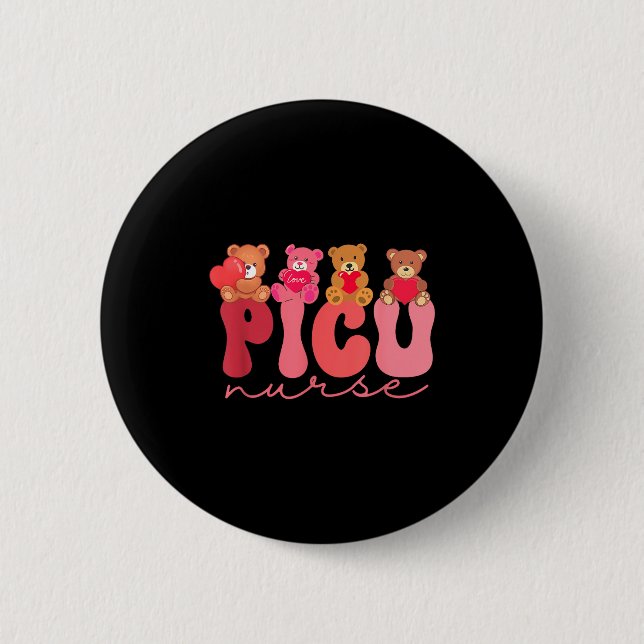 Chapa Redonda De 5 Cm Women Valentine Cu Nurse Pediatrics Cute Bears Ped (Anverso)