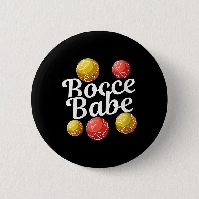 Chapa Redonda De 5 Cm Womens Bocce Ball Gift - Juego de yard divertido - (Anverso)