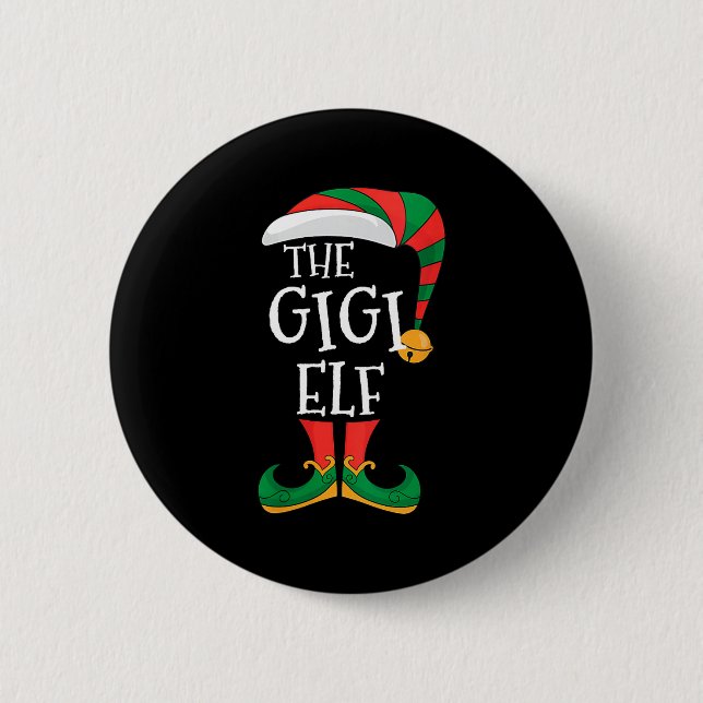 Chapa Redonda De 5 Cm Womens Gigi Elf Xmas Matching Pajamas Group Christ (Anverso)