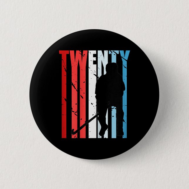 Chapa Redonda De 5 Cm Womens Womens Field Hockey 48th Birthday Player Te (Anverso)