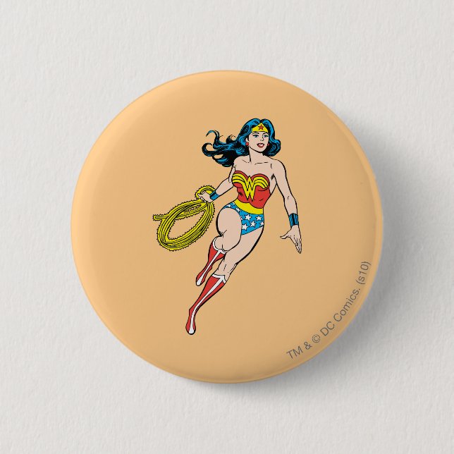 Chapa Redonda De 5 Cm Wonder Woman Run (Anverso)
