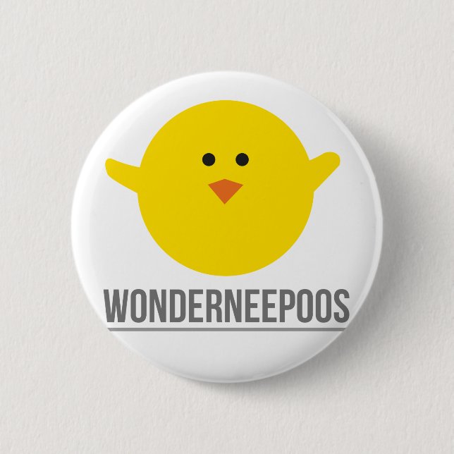 Chapa Redonda De 5 Cm Wonderneepoos Insignia (Anverso)