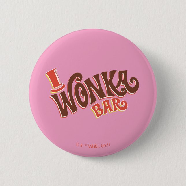 Chapa Redonda De 5 Cm Wonka Bar Logo (Anverso)