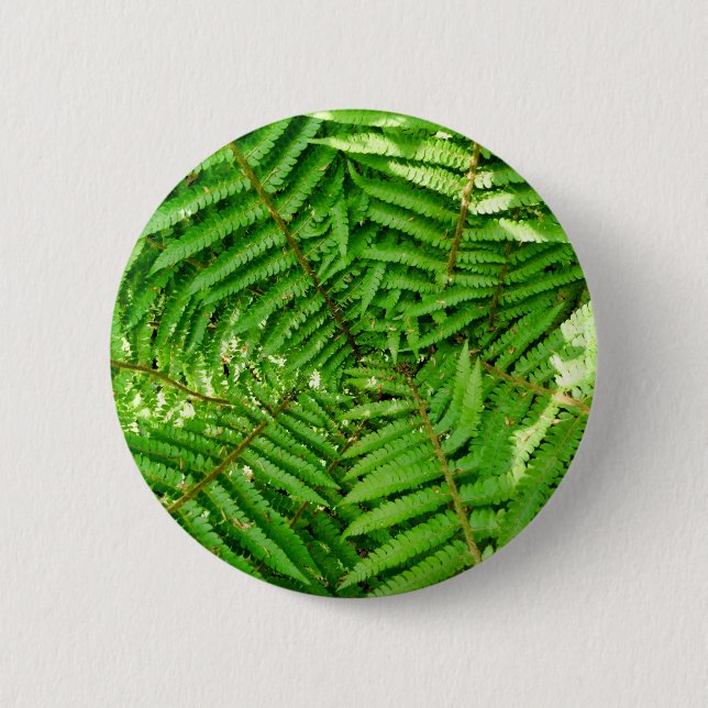 Chapa Redonda De 5 Cm Woodland Ferns Badge (Anverso)