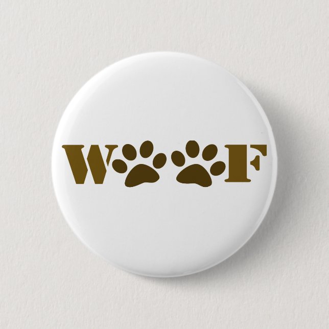 CHAPA REDONDA DE 5 CM WOOF (Anverso)