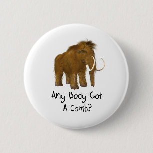 Chapa Redonda De 5 Cm Wooly Mammoth