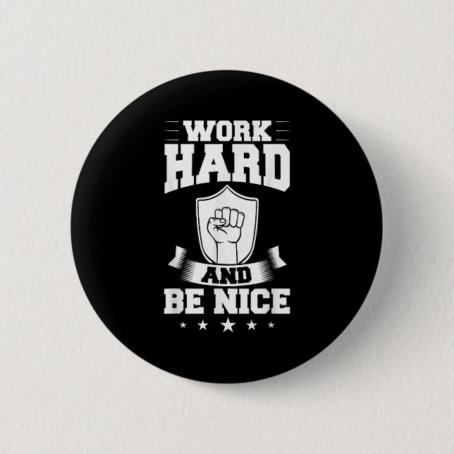Chapa Redonda De 5 Cm Work Hard Quotes Insration Motivational Saying  (Anverso)