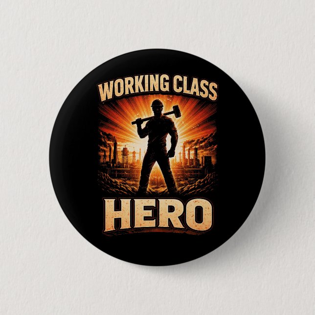 Chapa Redonda De 5 Cm Working Class Hero (Anverso)