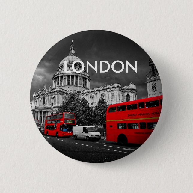 Chapa Redonda De 5 Cm World Cities - London (Anverso)