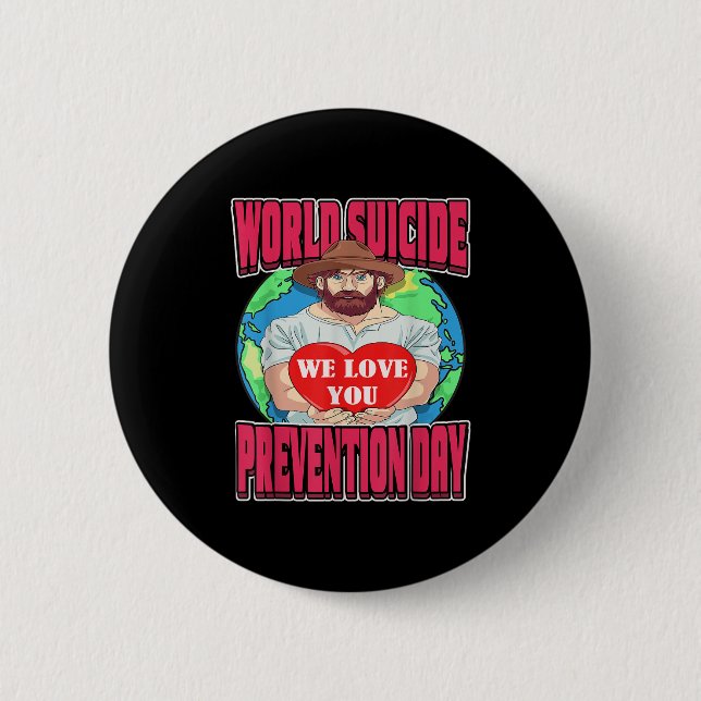 Chapa Redonda De 5 Cm World Suicide Prevention Day Motivational Dad Sept (Anverso)