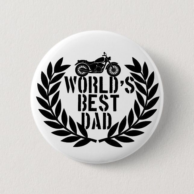 Chapa Redonda De 5 Cm World's Best Dad  (Anverso)