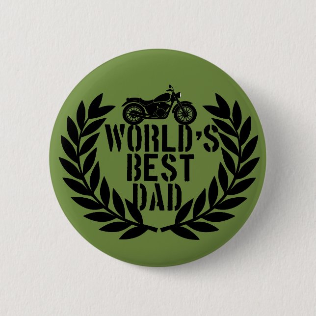 Chapa Redonda De 5 Cm World's Best Dad  (Anverso)