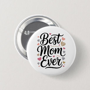 Chapa Redonda De 5 Cm World's Best Mom Diamonds