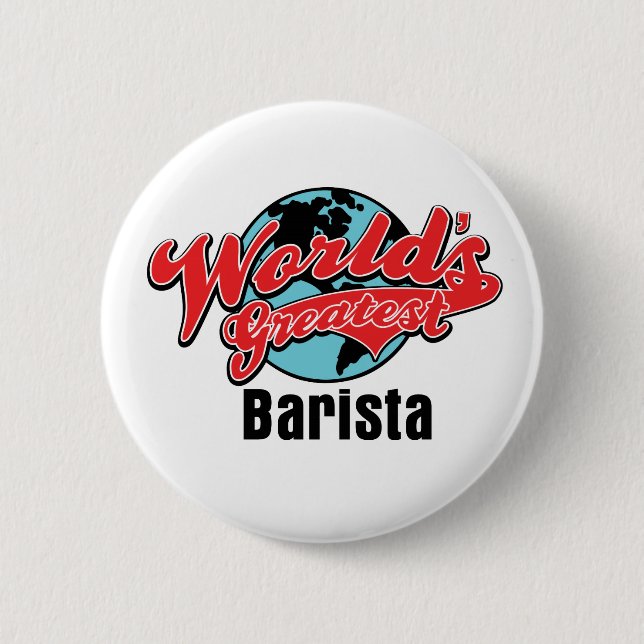 Chapa Redonda De 5 Cm Worlds Greatest Barista (Anverso)