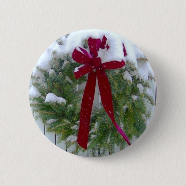 Chapa Redonda De 5 Cm Wreath navidades (Anverso)