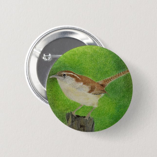 Chapa Redonda De 5 Cm Wren (Anverso y reverso)