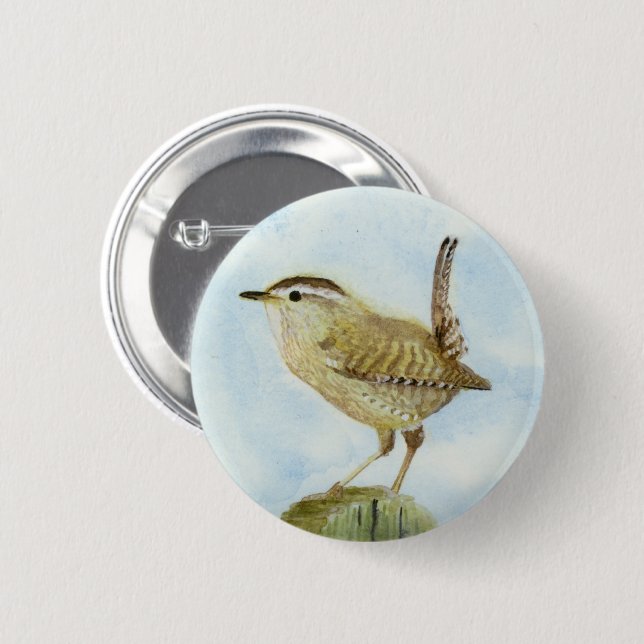 Chapa Redonda De 5 Cm Wren (Anverso y reverso)