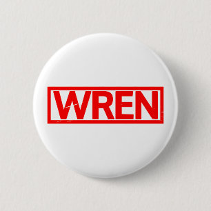 Chapa Redonda De 5 Cm Wren Stamp