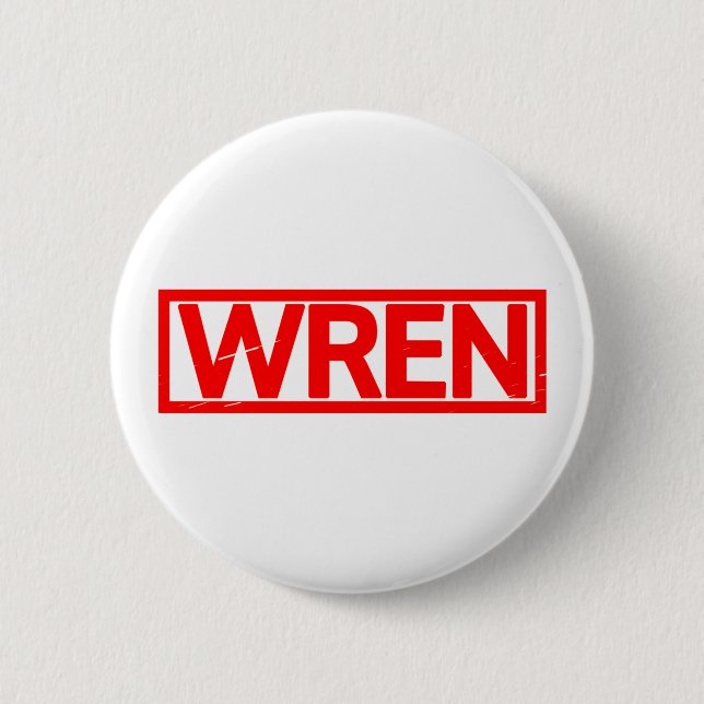 Chapa Redonda De 5 Cm Wren Stamp (Anverso)
