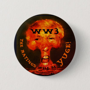 CHAPA REDONDA DE 5 CM ¡WW3 EL RATINGES SERÁ YUGE!