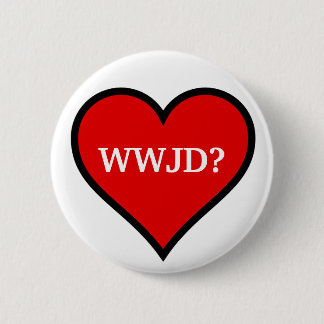 Chapa Redonda De 5 Cm WWJD Heart