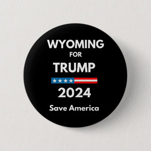 Chapa Redonda De 5 Cm Wyoming Por Trump Presidente Elección Republicano