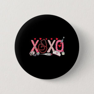 Chapa Redonda De 5 Cm Xoxo Xo Xo Enfermera San Valentín Hombres Mujeres