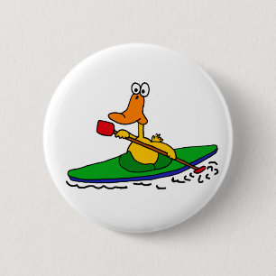 Chapa Redonda De 5 Cm XX pato Kayaking divertido