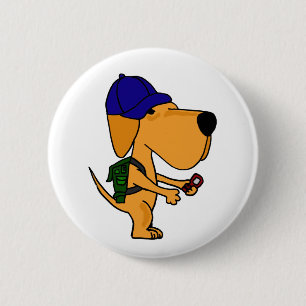 Chapa Redonda De 5 Cm XX perro amarillo de Labrador de nuevo a dibujo