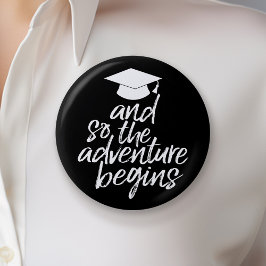 Chapa Redonda De 5 Cm Y Así Comienza La Aventura - Graduación