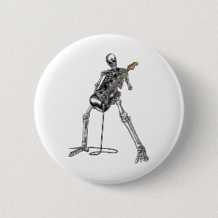 Chapa Redonda De 5 Cm Y Guitarra De Rock Y Roll Para Hombres Y Tee