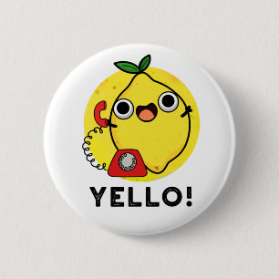 Chapa Redonda De 5 Cm Yello Funny Yellow Lemon Pun