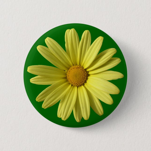 Chapa Redonda De 5 Cm Yellow Daisy (Anverso)