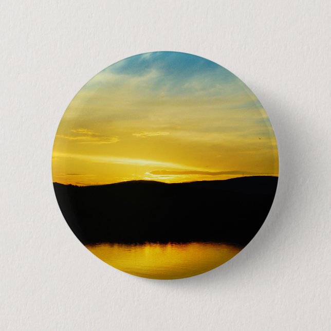 Chapa Redonda De 5 Cm Yellow Mt Lake Sunset (Anverso)