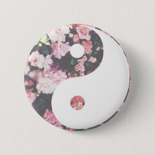 Chapa Redonda De 5 Cm Yin floral Yang