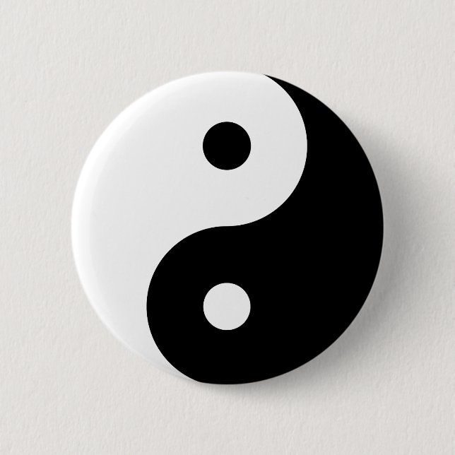 Chapa Redonda De 5 Cm Yin Yang (Anverso)