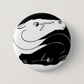 Chapa Redonda De 5 Cm Yin Yang Caballo Pin