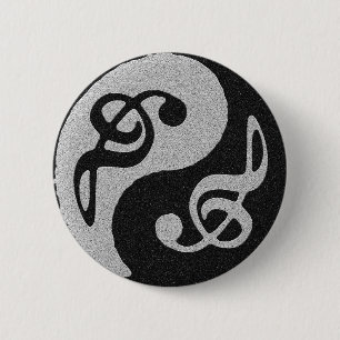 Chapa Redonda De 5 Cm yin yang music clave note