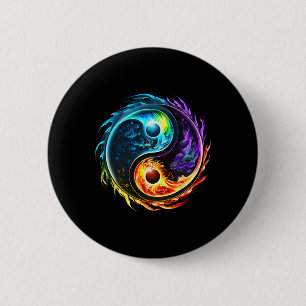 Chapa Redonda De 5 Cm Yin Yang, Taoísmo, Tai Chi, Qi Gong, Polaridad, Du