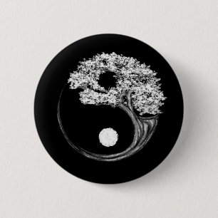 Chapa Redonda De 5 Cm Yin Yang Tree