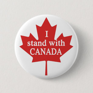 Chapa Redonda De 5 Cm Yo apoyo a Canadá