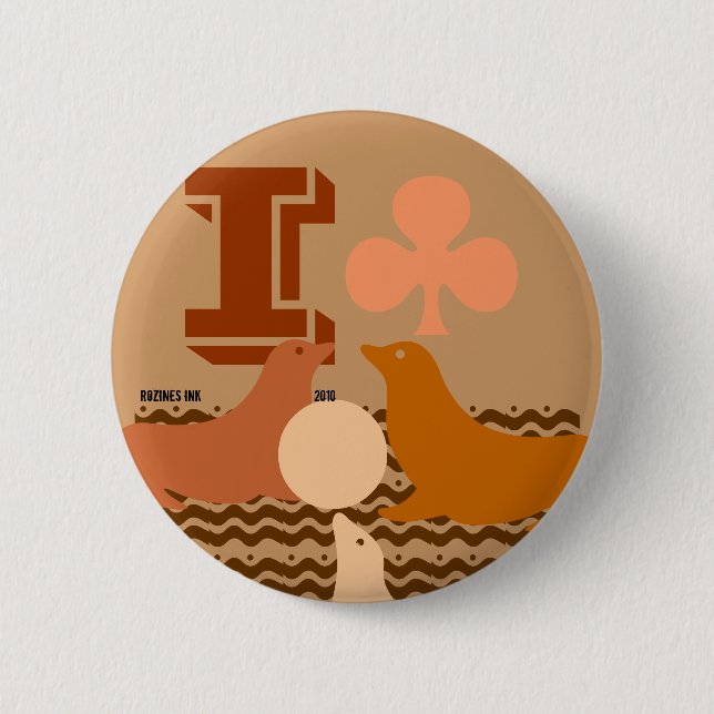 Chapa Redonda De 5 Cm Yo Club Seals. ¡Es un Chiste, gente! ¡Me Encantan  (Anverso)